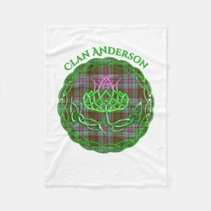 Anderson Scottish Tartan Celtic Thistle Fleecedecke