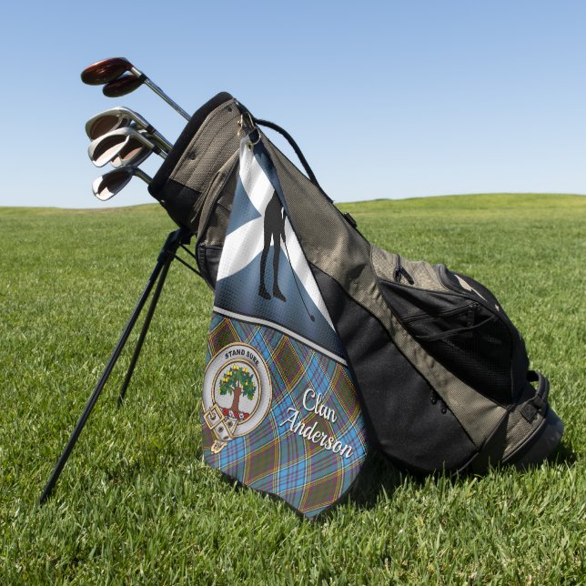 Anderson Tartan Golf Personalisiert (für sie) Golfhandtuch (Gras)