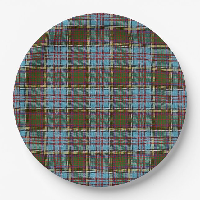 Anderson Tartan Pappteller (Vorderseite)
