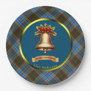 Anderson Tartan Personalisiert Weihnachten Pappteller