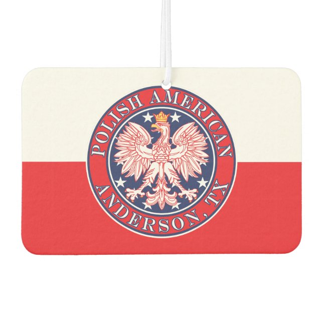 Anderson Texas Polnischer Adler Autolufterfrischer (Vorderseite)