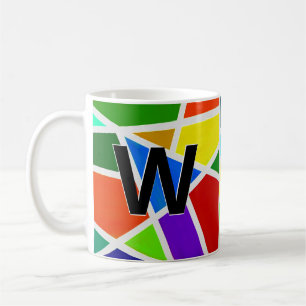 Änderung anfänglicher geometrischer Dreiecke V W X Kaffeetasse