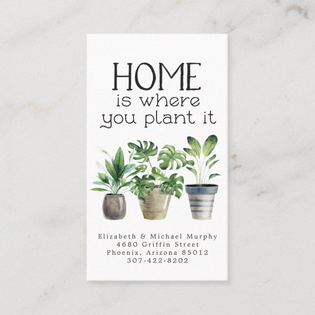 Änderung der Adresse | Einlage bewegen Telefonnummerkarte (Vorderseite)