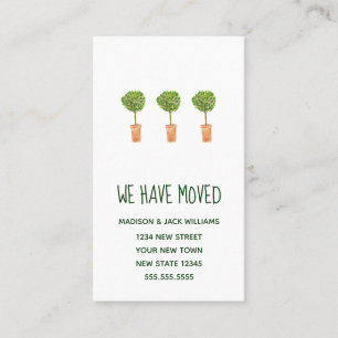 Änderung der Adresse  Einsteckkarte bewegen Visitenkarte