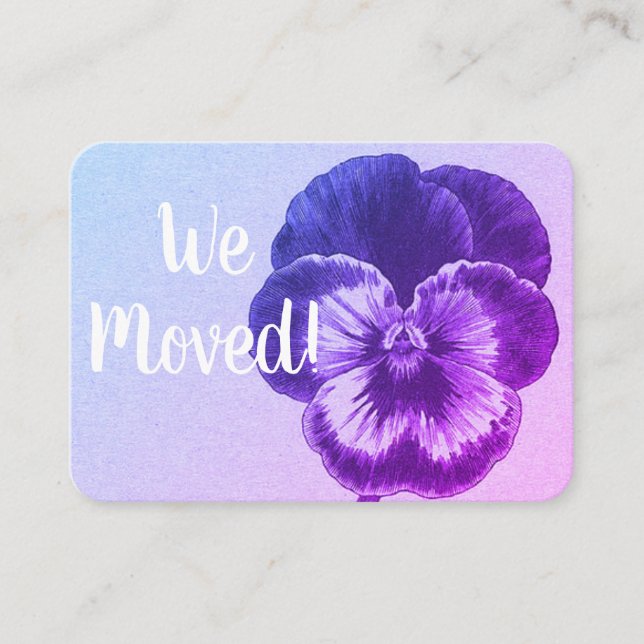 Änderung der Adresskarte Visitenkarte (Vorderseite)