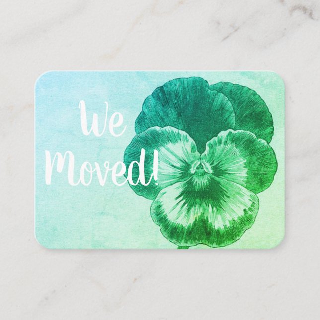 Änderung der Adresskarte Visitenkarte (Vorderseite)