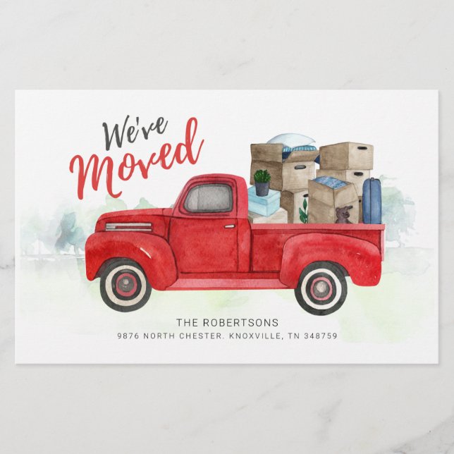 Änderung der Ankündigungskarte für Adressverschieb (Vorderseite)