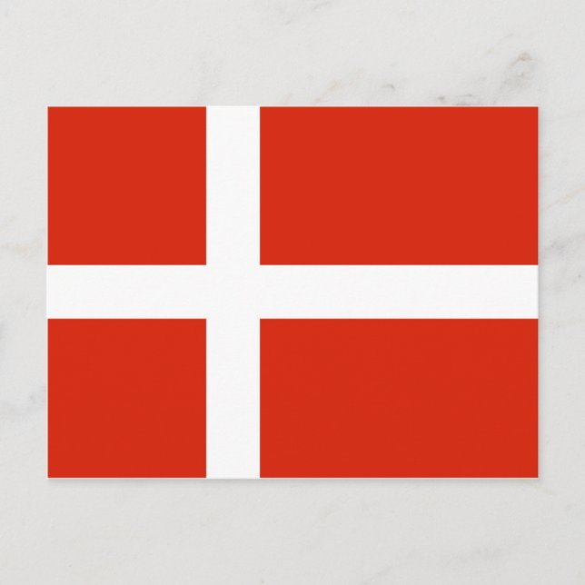 Änderung der Anschrift, dänische Flagge, Dannebrog Ankündigungspostkarte (Vorderseite)