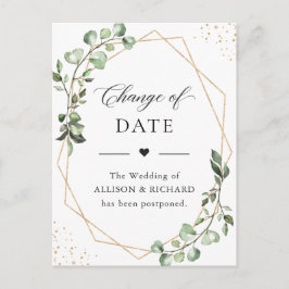 Änderung der Blätter für einfache geometrische Euk Postkarte