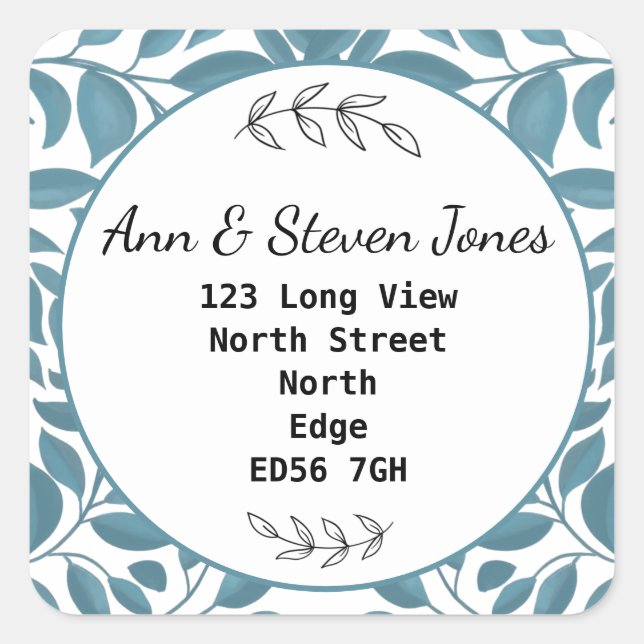 Änderung der Blätter quadratischer Aufkleber (Vorderseite)