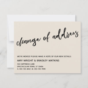 Änderung der lässigen Handschrift auf der Adressbu Mitteilungskarte