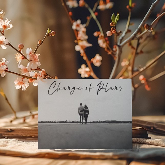 Änderung der Pläne Foto Hochzeitwechsel Postkarte (Von Creator hochgeladen)