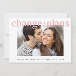 Änderung der Pläne Foto Rosa Hochzeit Aufschub Ankündigung