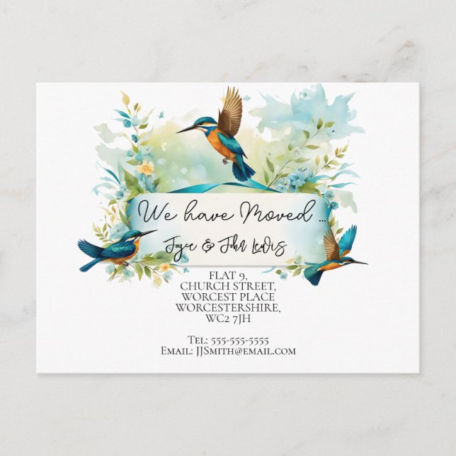 Änderung der Postkarte (Vorderseite)