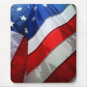 Änderung der Wasserfarbe der amerikanischen Flagge Mousepad