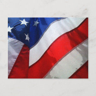Änderung der Wasserfarbe der amerikanischen Flagge Postkarte
