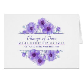 Änderung des Datums anemone lila Hochzeit verschob