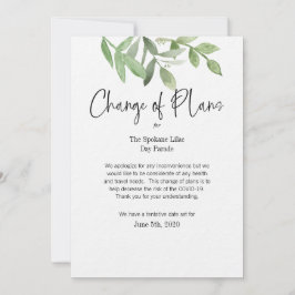 Änderung des Datums für Ereignisse Einladung