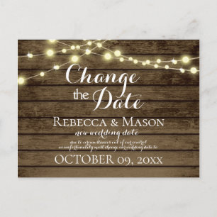 Änderung des Datums Rustikales Stallholz und Licht Postkarte