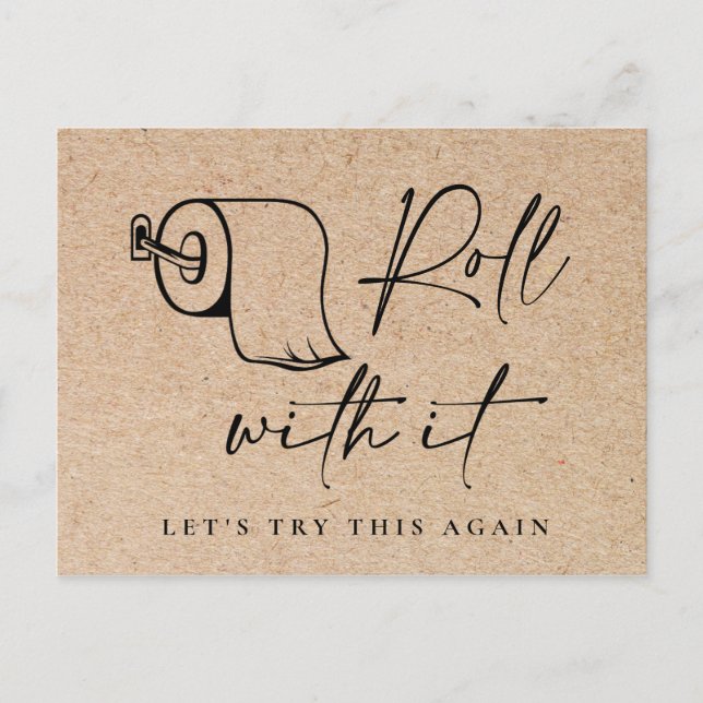 Änderung des Datums "Zurückgestellt Stornierungser Postkarte (Vorderseite)