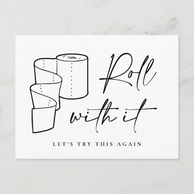 Änderung des Datums "Zurückgestellte Stornierung" Postkarte (Vorderseite)