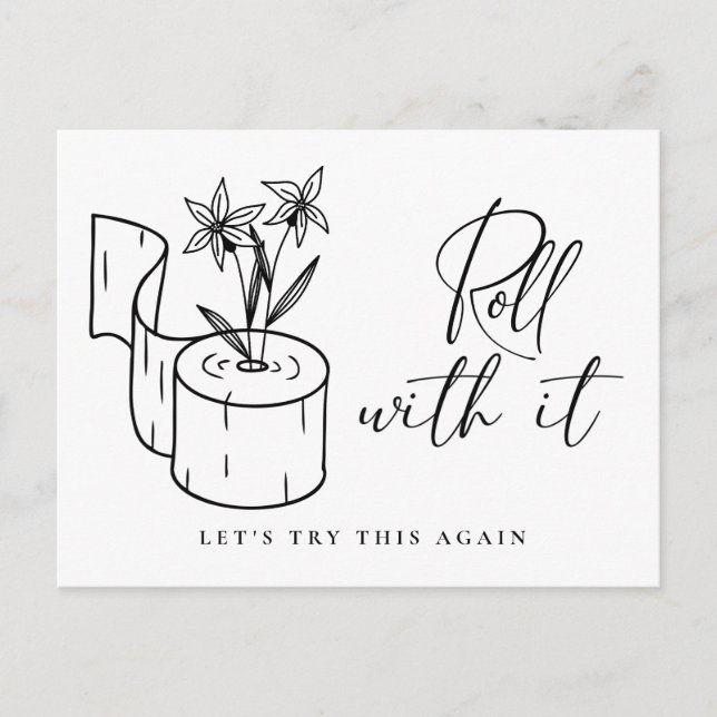 Änderung des Datums "Zurückgestellte Stornierung" Postkarte (Vorderseite)