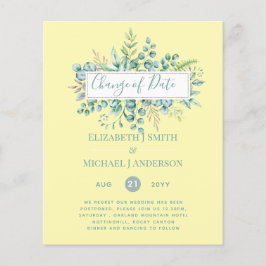 Änderung von Plänen Datum Grüne Eukalyptus Ereigni