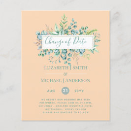 Änderung von Plänen Datum Grüne Eukalyptus Ereigni