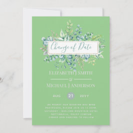 Änderung von Plänen Datum Grüne Eukalyptus Ereigni