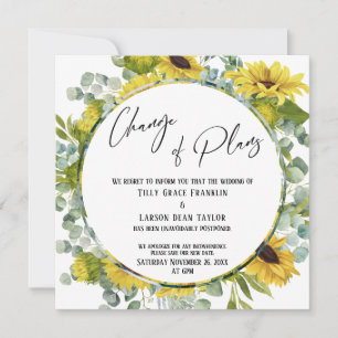 Änderung von Plänen floral verschoben Hochzeitskar Einladung