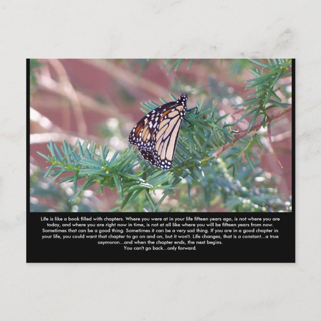 Änderungen des Lebens durch Inspiration Postkarte (Vorderseite)