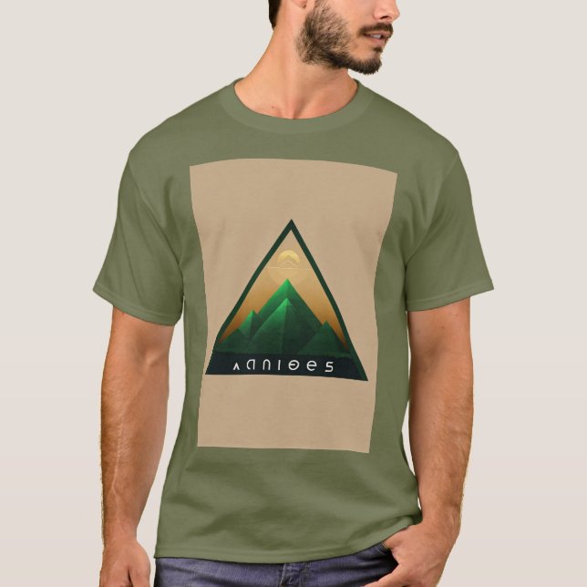 "Andes Mons Mountain Trio: Geometrisches Minimalis T-Shirt (Vorderseite)