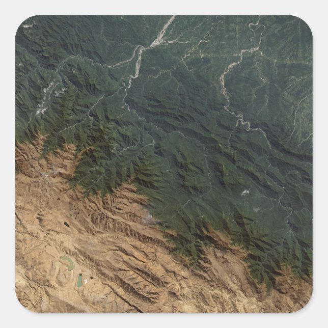 Andes Mountains Quadratischer Aufkleber (Vorderseite)
