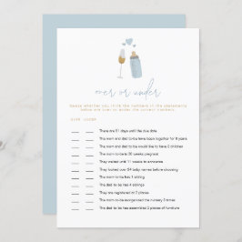 ANDI Blue Poppin Flaschen über oder unter dem Kind Einladung