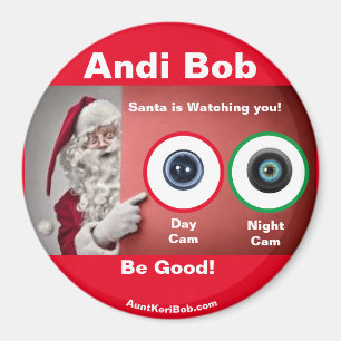Andi Bob Santa beobachtet Magnet