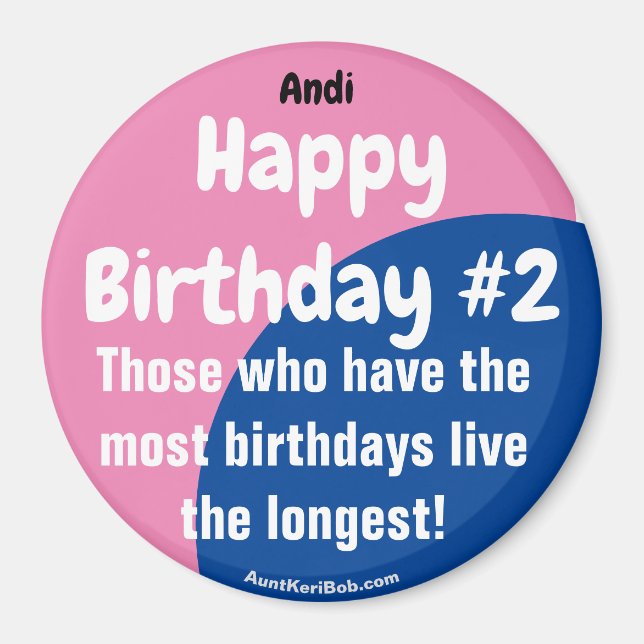 Andi Happy Birthday #2 Girl Magnet (Vorne)