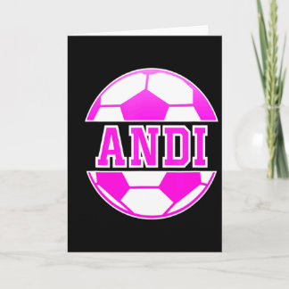 Andi Name Mädchen Fußball Spielen Fußball Sport Fa Karte