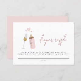 ANDI Pink Poppin' Flaschen Windelwaschkarte Einladung