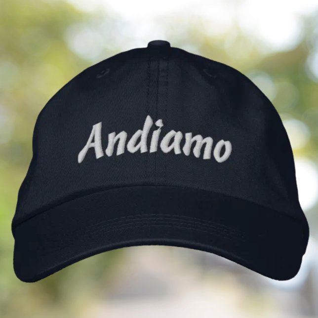 Andiamo Embroidered Hat Bestickte Baseballkappe (Andiamo Embroidered Hat - Italian Heritage Travel Lover Gift)
