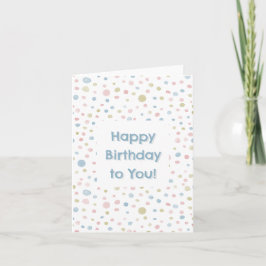 Andie Confetti Watercolor Dots Geburtstagskarte Karte