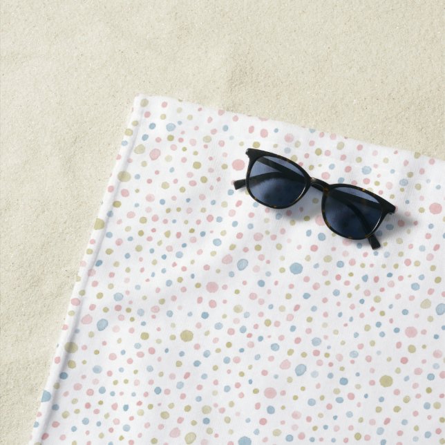 Andie Confetti Watercolor Dots Strandtuch (Beispiel)