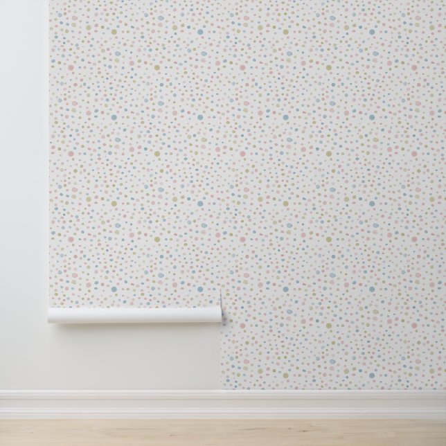 Andie Confetti Watercolor Dots Tapete (Anwendung)