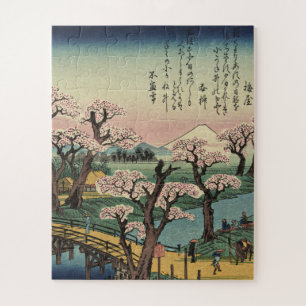 Ando Hiroshige - Abend Glow bei Koganei Bridge