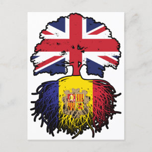 Andorra Andorran Großbritannien Vereinigtes Königr Postkarte