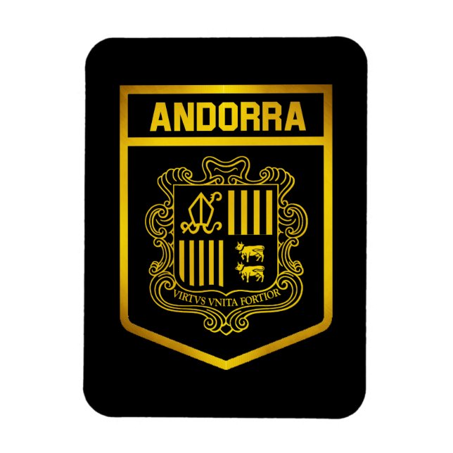 Andorra Emblem Magnet (Vertikal)