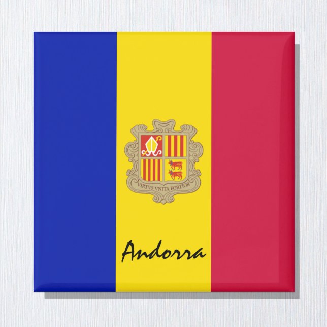 Andorra Fahne & Andorra Ferien-/Sportfans Magnet (Von Creator hochgeladen)