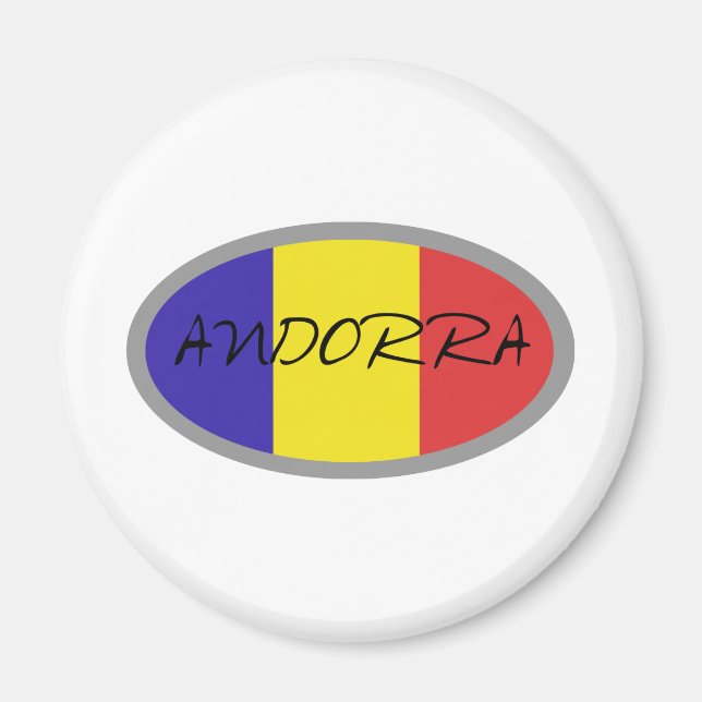 Andorra Fahne Design! Magnet (Vorne)