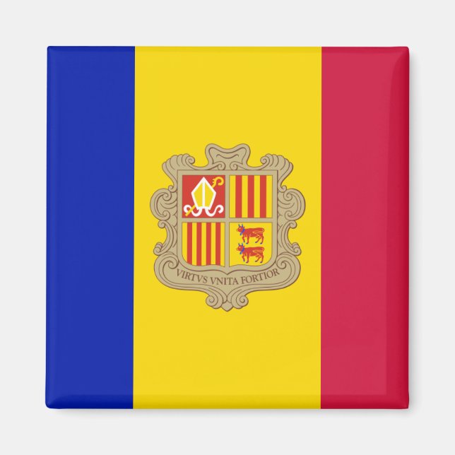 Andorra Flag Magnet (Vorne)