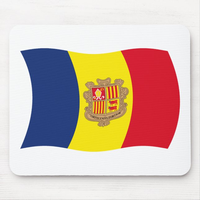 Andorra Flag Mousepad (Vorne)