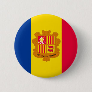 Andorra-Flagge Button